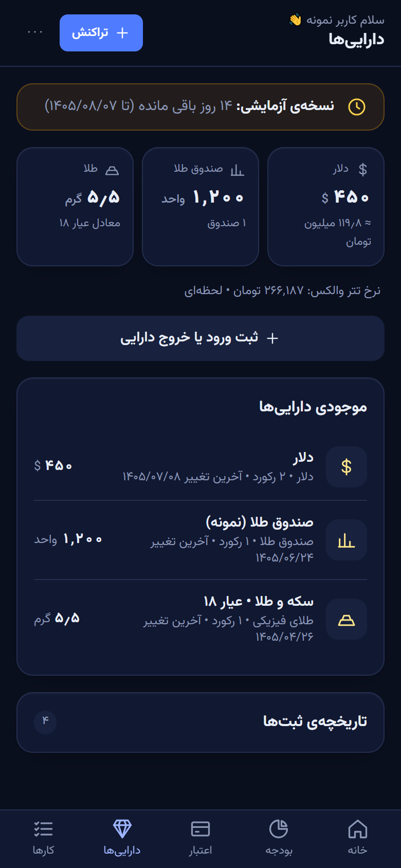 دارایی‌ها